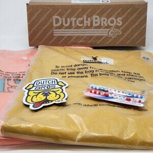 Dutch Bros Bestie Box Men's Small Shirts Dutch Luv Bracelets Dutch Dog Sticker